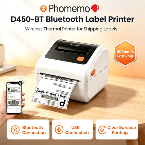 Phomemo d450bt 4x6 bluetooth - phomemo,
